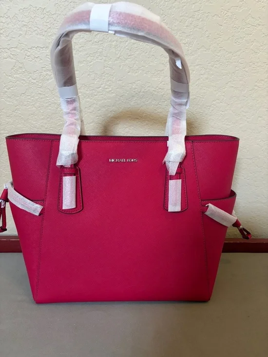 Michael Kors Hot Pink Saffiano Leather Tote - Picture 1 of 6